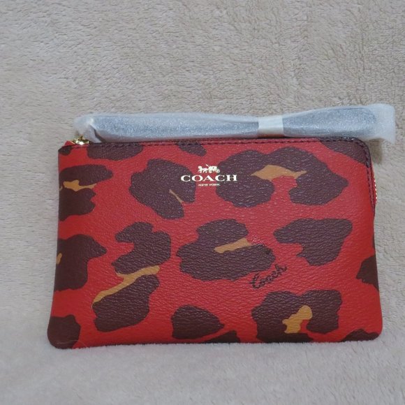 Coach Bags Coach Leopard Print Corner Zip Wristlet Poshmark